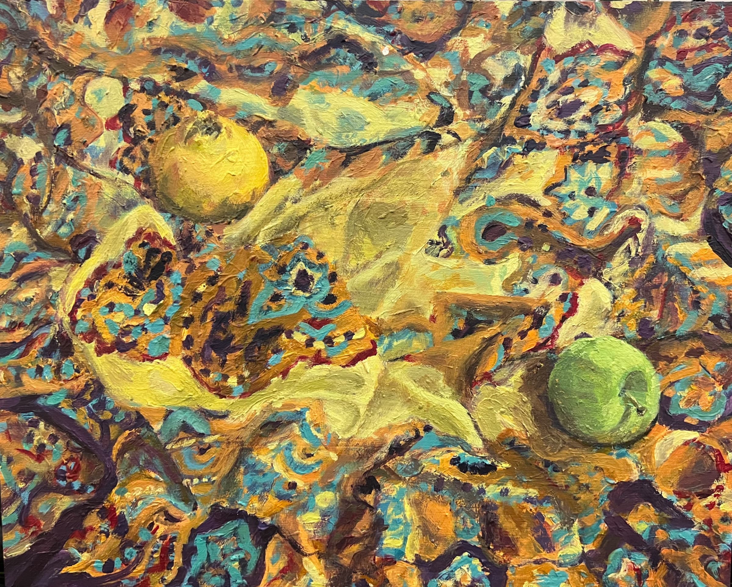 The purple Turkmen scarf