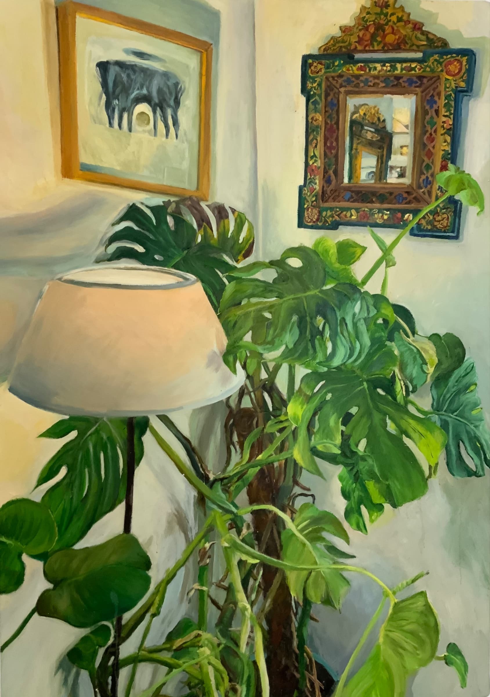 The big fiddle leaf fig and the mirror